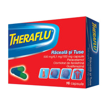 Load image into Gallery viewer, Theraflu Cold and cough 500 mg / 6.1 mg / 100 mg, 16 capsules, Gsk
