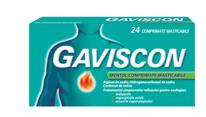 Gaviscon Menthol, 24 chewable tablets, Reckitt Benckiser Healthcare