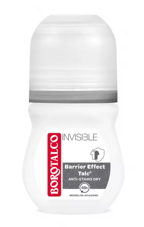 Deodorant roll-on Invisible, 2x50 ml, Borotalco