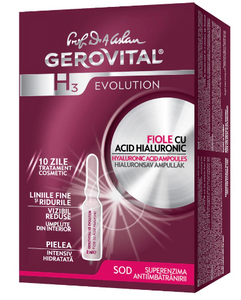 Gvital H3 Evo hyaluronic acid ampoules, 10 ampoules x 2 ml, Farmec