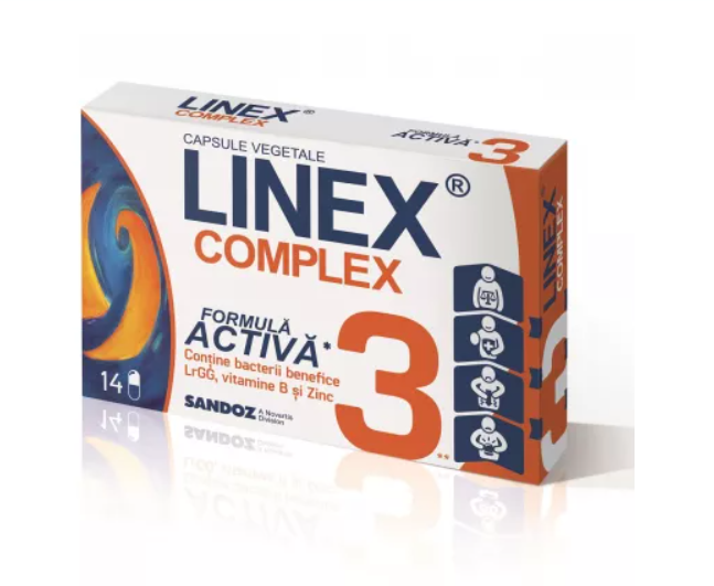 Linex Complex, 14 capsules - helps the digestive tract and intenstinal ...
