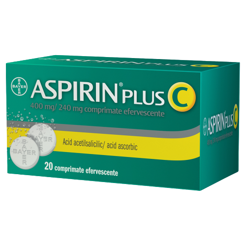 Aspirin Plus C, 20 effervescent tablets, Bayer