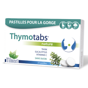 Natural Thymotabs with Vitamin C for Sore Throat