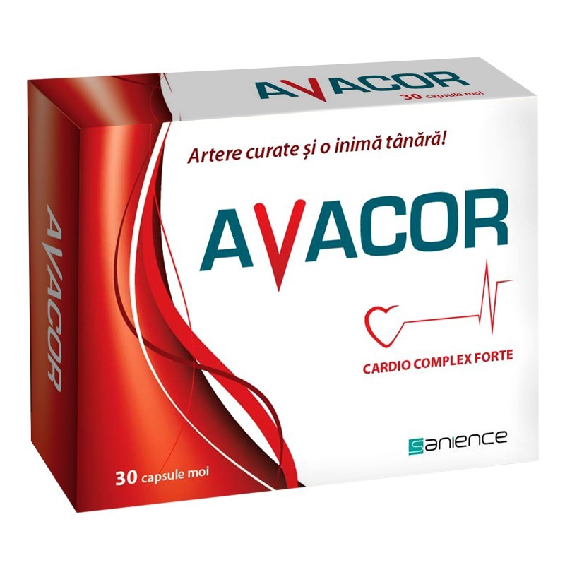 Avacor cardio complex forte, 30 capsules, Sanience - supports the blood vessels