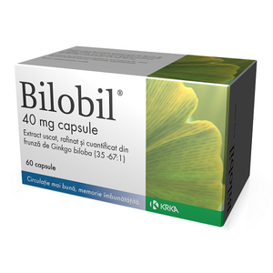 Bilobil 40 mg, 60 capsules, Krka