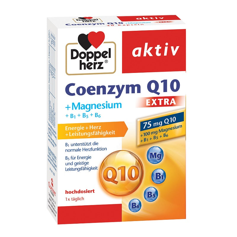 Coenzyme Q10 Extra + Magnesium + B1 + B5 + B6, 30 Doppelherz – storeofhealth