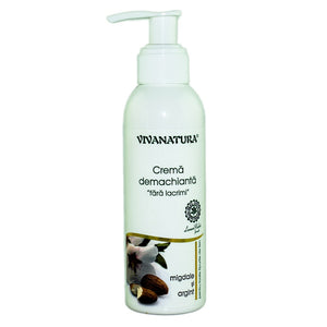 Cleansing cream with almonds and silver, 145 ml, Vivanatura
