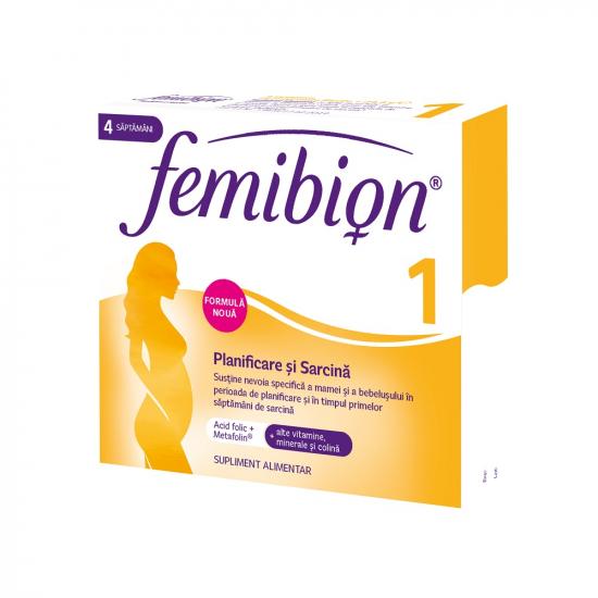 Pack Femibion 1 Planificación y Principio del Embarazo con Ácido Fólico 2 x  28 comprimidos