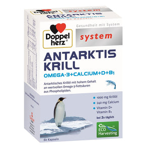 Krill Antarctic Omega 3 Calcium D3 B1, 60 capsules, Doppelherz