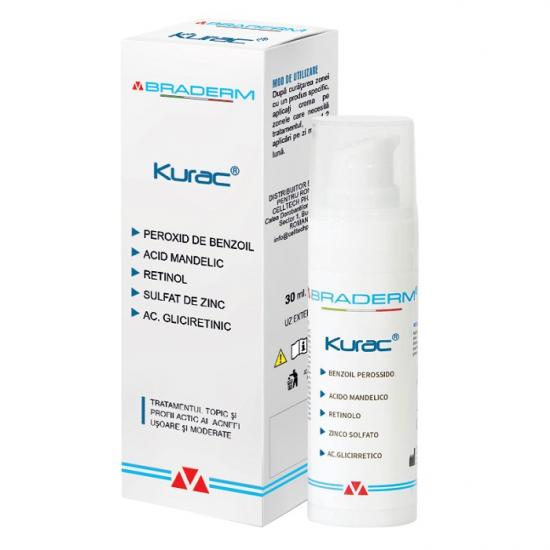 Kurac acne treatment cream, 30 ml, Braderm