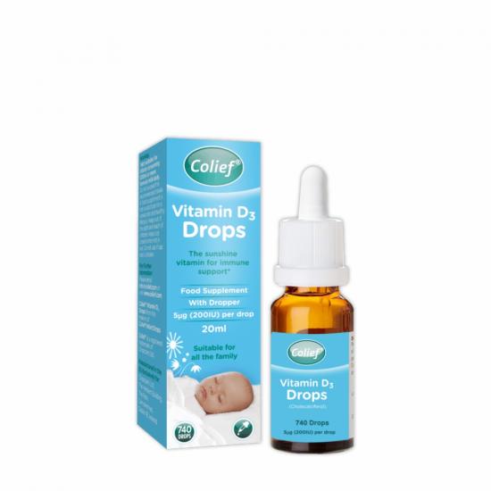 Vitamin D3 oral drops, 20ml, Colief